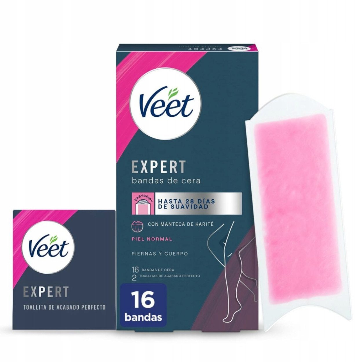 Veet Kaltwachsstreifen Veet Expert Wachsstreifen zur Körper- und Beinenthaarung 16 Stück, Kaltwachsstreifen, für schnelle und unkomplizierte Haarentfernung zu Hause
