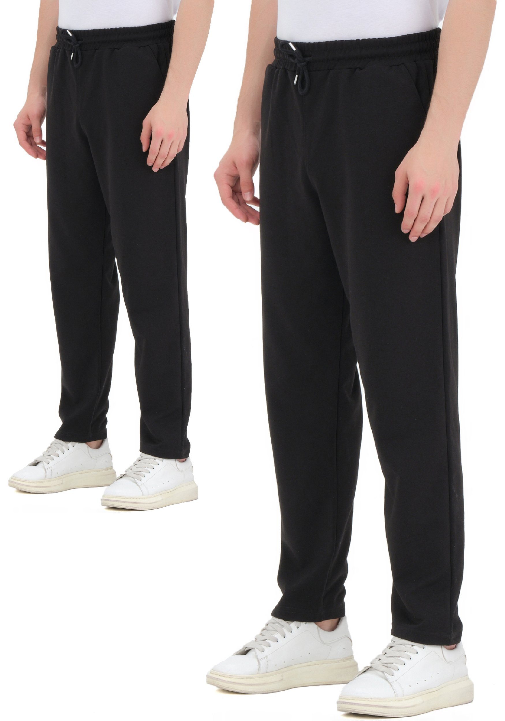 ROSS CAMP Jogginghose Sporthose Herren (2-tlg) Baumwolle, Freizeit, Sweatpants