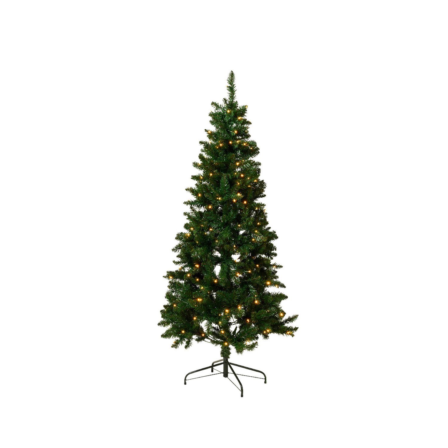 GILDE Künstlicher Weihnachtsbaum GILDE Deko Tannenbaum mit 220 LED`s - grün - H. 180cm x D. 96cm
