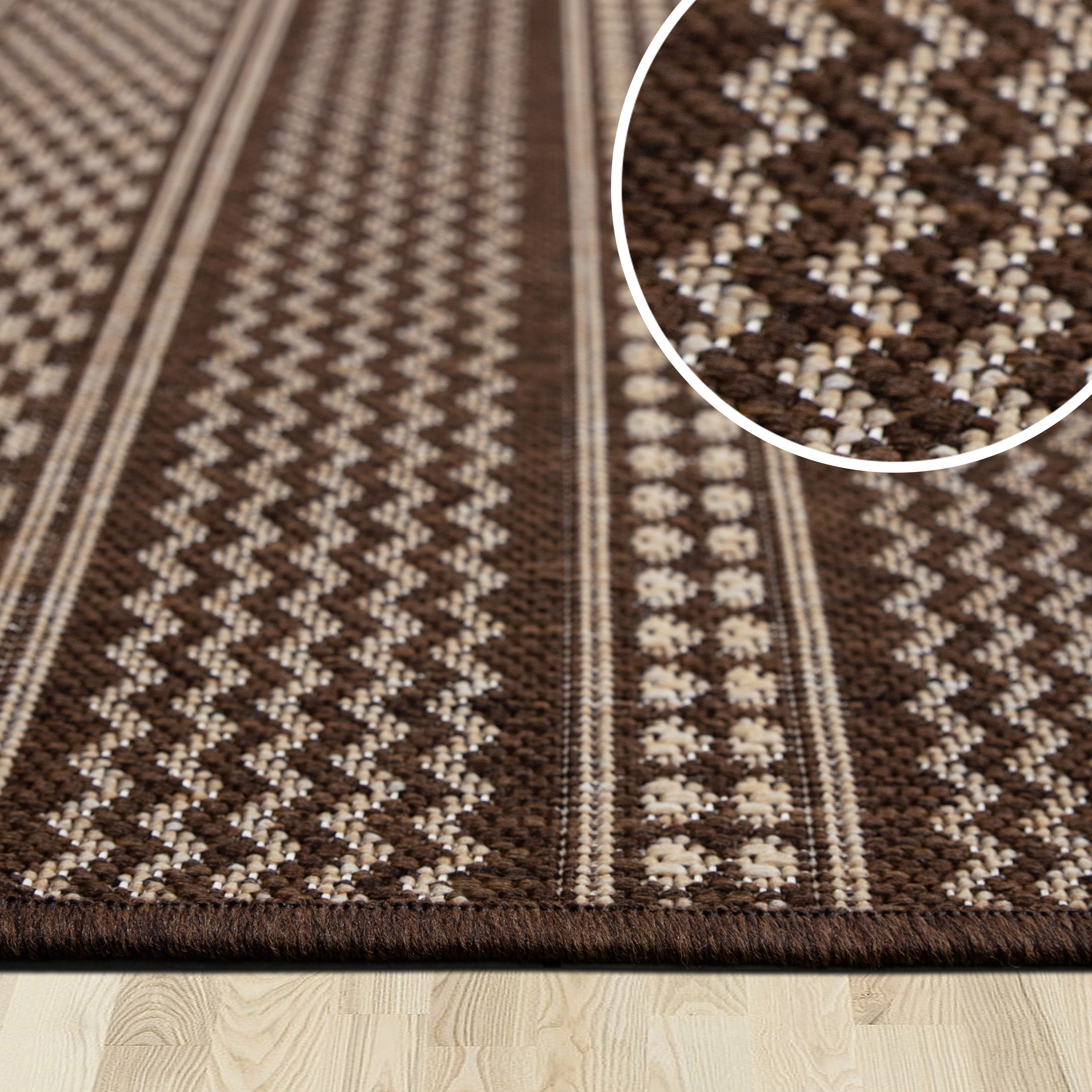 oKu-Tex Outdoorteppich PLUTUS In- & Outdoor Teppich, Flachgewebe, Sisaloptik, rechteckig, Höhe: 3 mm