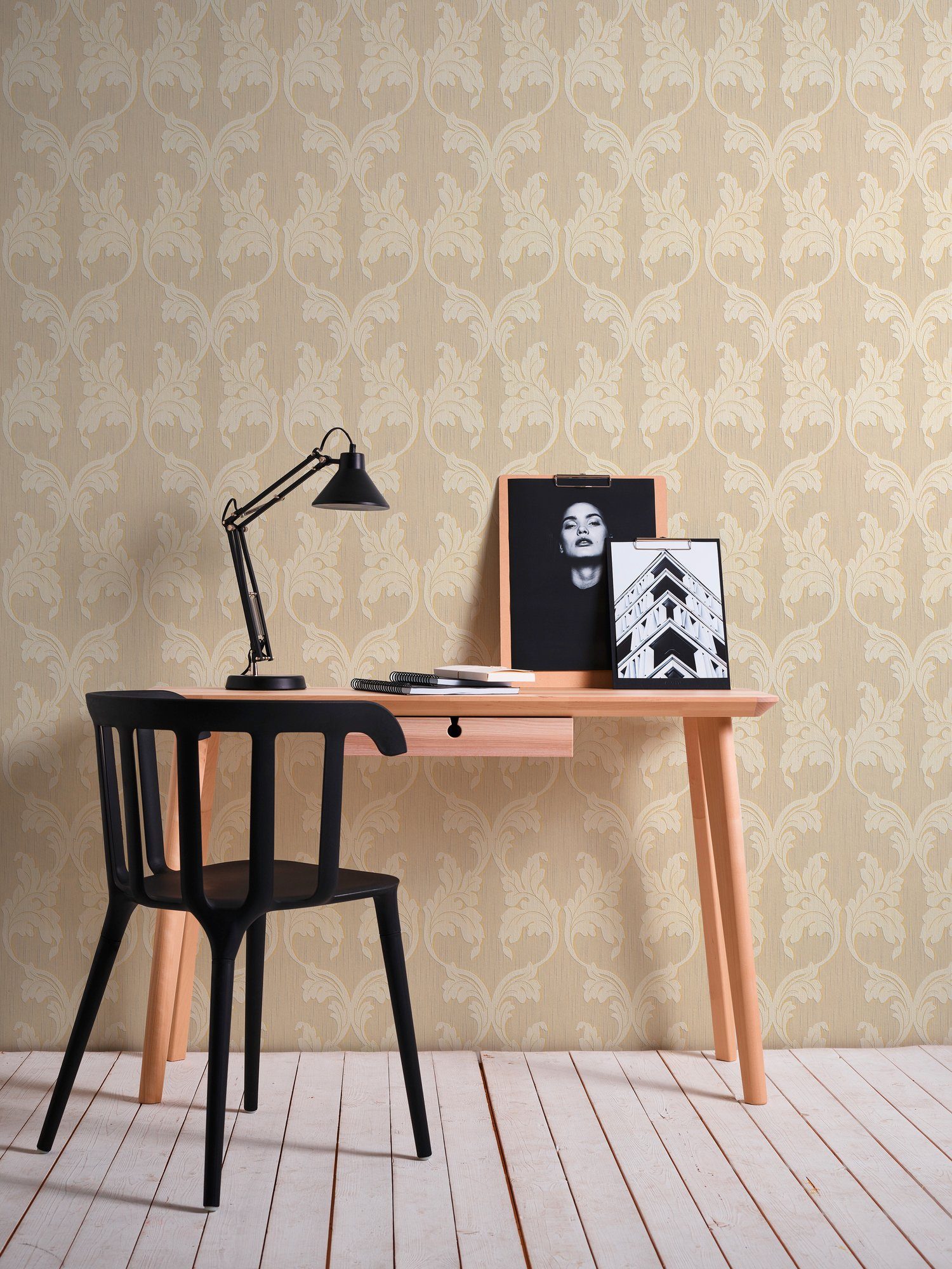 Architects Paper Textiltapete Tessuto, samtig, floral, Barock, gemustert, Tapete Barock Tapeten Wohnzimmer Schlafzimmer Küche modern Flur Design