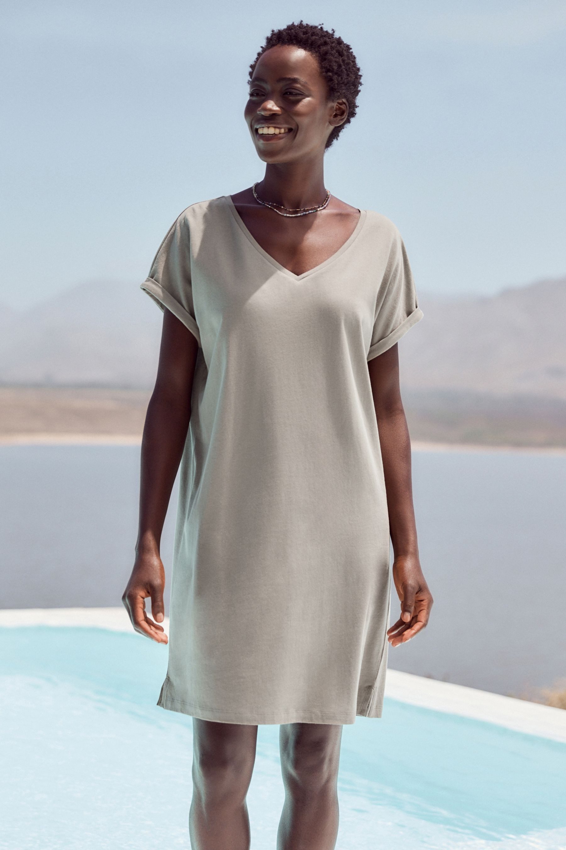 Next Jerseykleid Relaxed Fit Tunikakleid aus günstig online kaufen