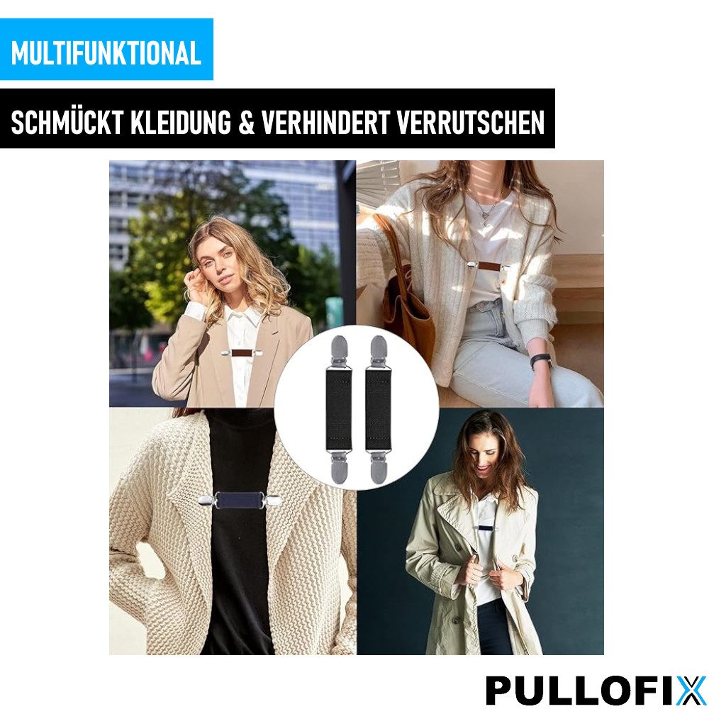 MAVURA Broschen Set PULLOFIX 4-teiliges Retro-Pullover-Kragen-Clips-Set günstig online kaufen