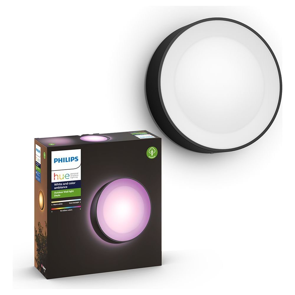 Philips Hue LED Außen-Wandleuchte »White & Color Ambiance Daylo -  Wandleuchte, schwar«, Smart Home Dimmfunktion, warmweiss, Aussenlampe,  Aussenwandleuchte, Outdoor-Leuchte