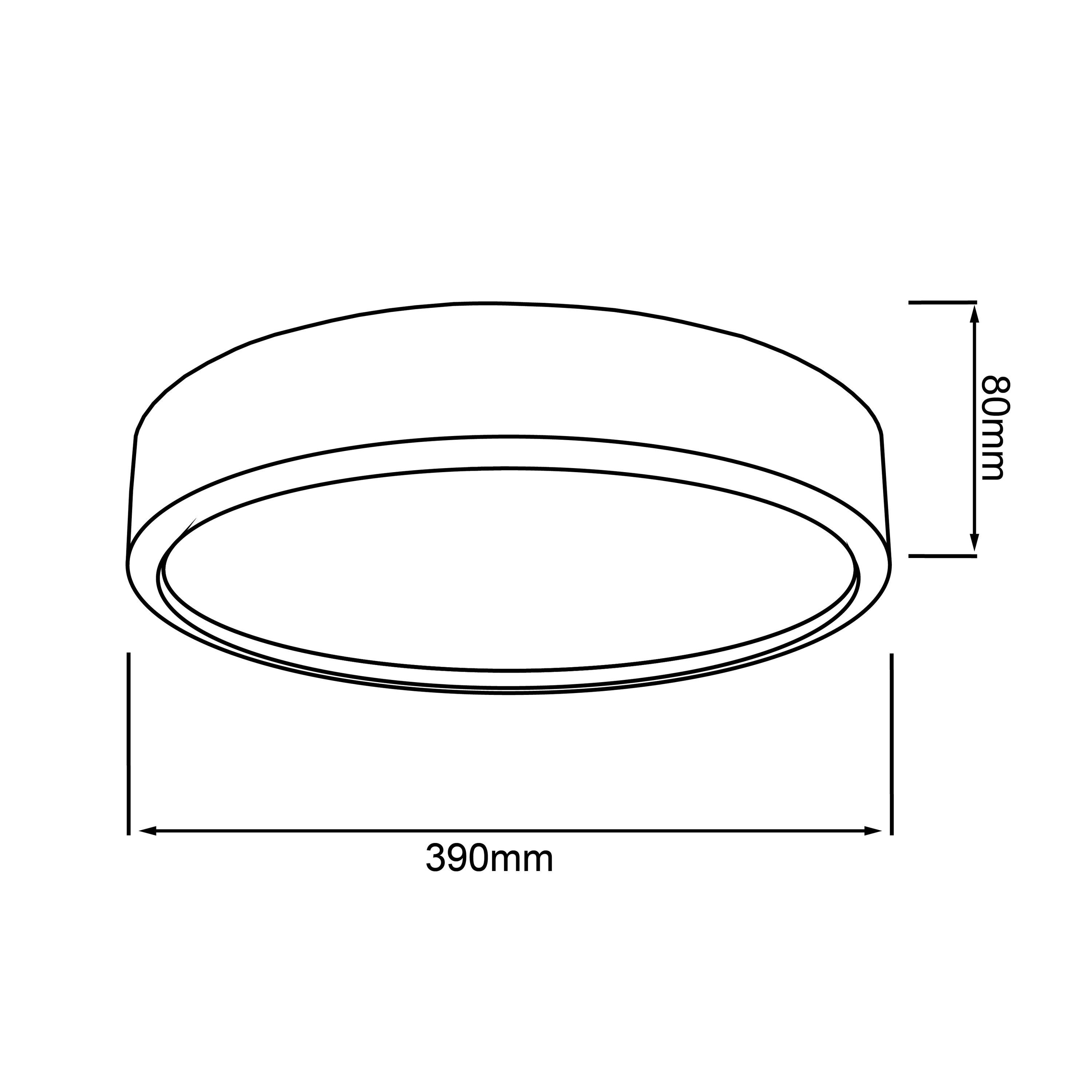 LED 3000K, LE Wand- Lampe, hell/weiß, Slimline, Deckenleuchte Deckenleuchte und holz Slimline 39cm Brilliant 1x