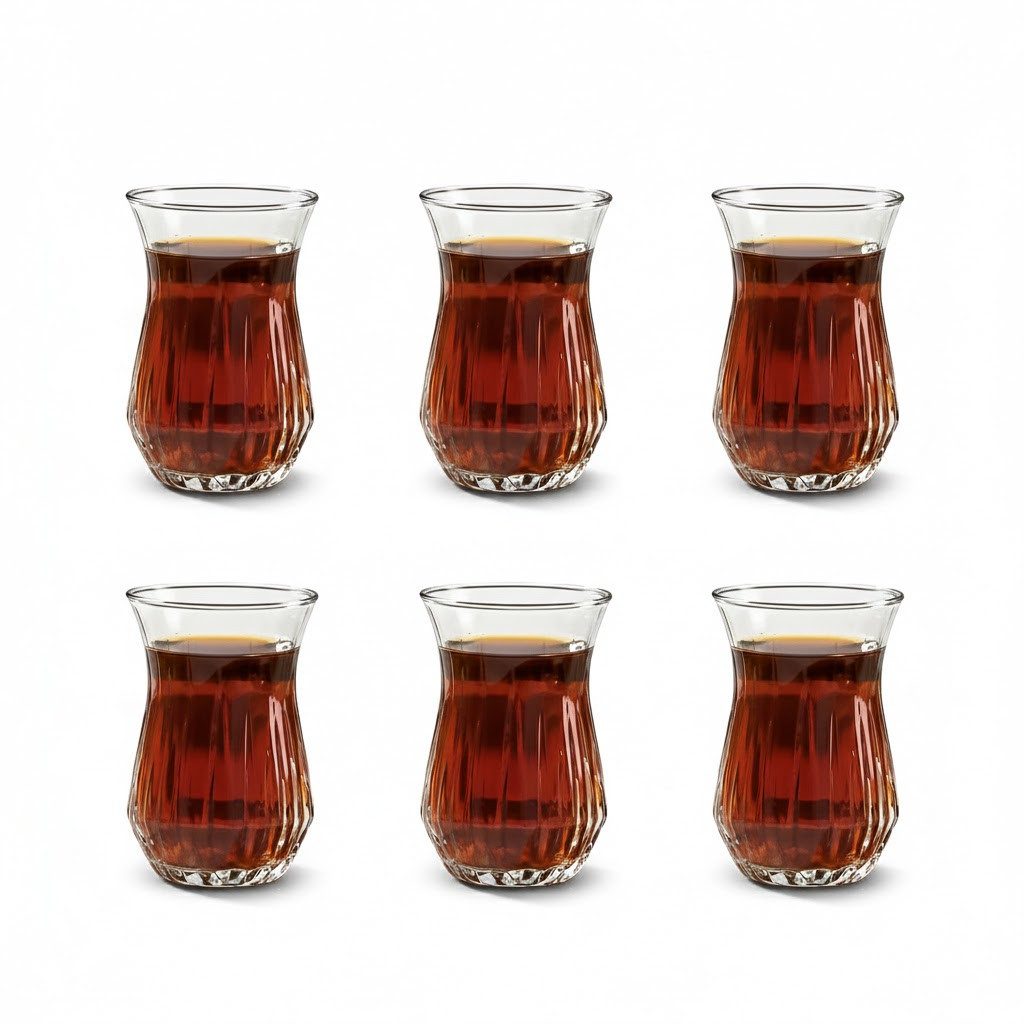 Pasabahce Gläser-Set Echo 6er Set Teegläser 160 ml - klassisch & zeitlos, 6-tlg., Borosilikatglas