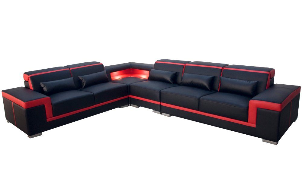 JVmoebel Ecksofa, XXL Couch Ecke Ledersofa Wohnlandschaft Design Modern Sofa LForm