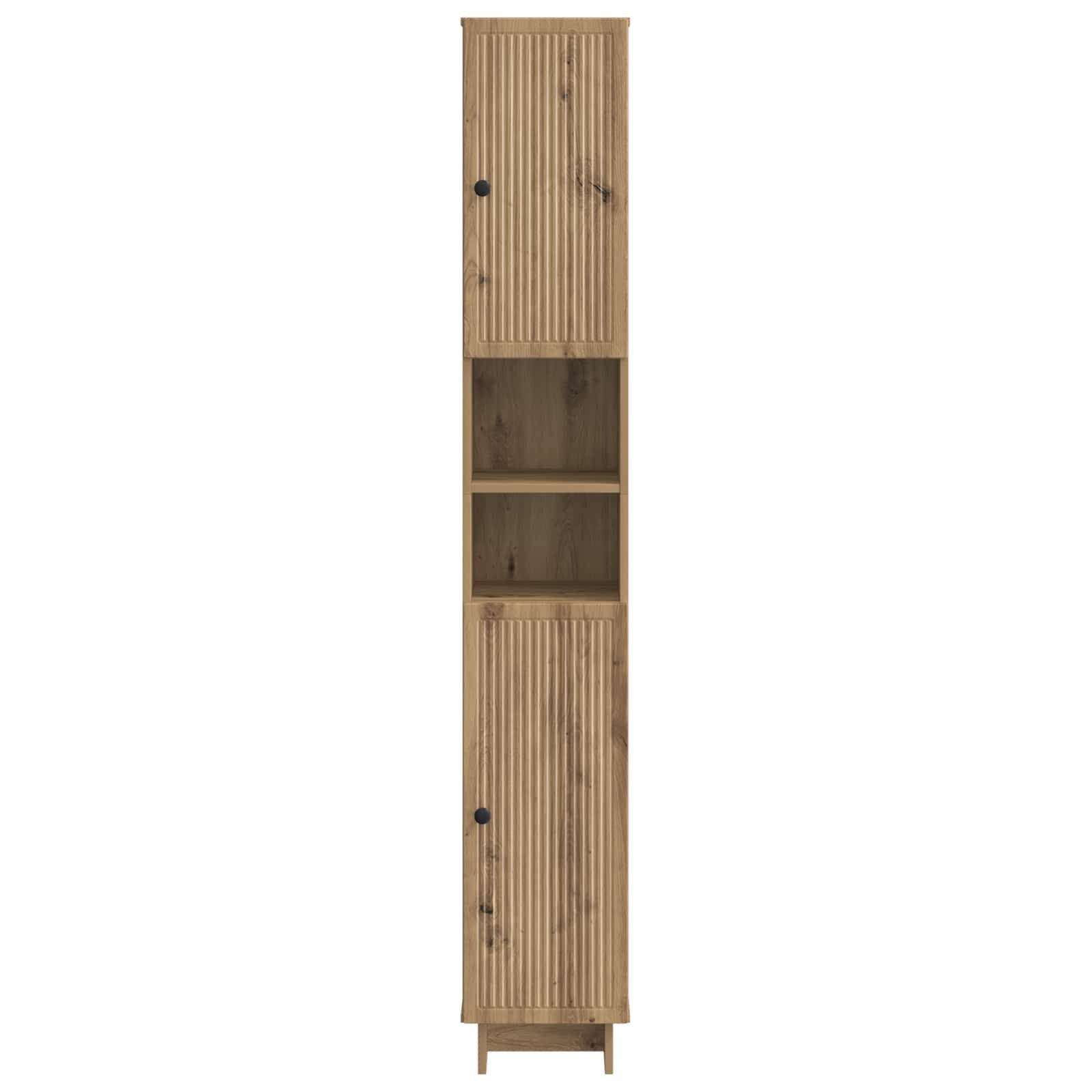 vidaXL Badezimmerspiegelschrank Badezimmerschrank mit offenem Regal EDE Artisan-Eiche