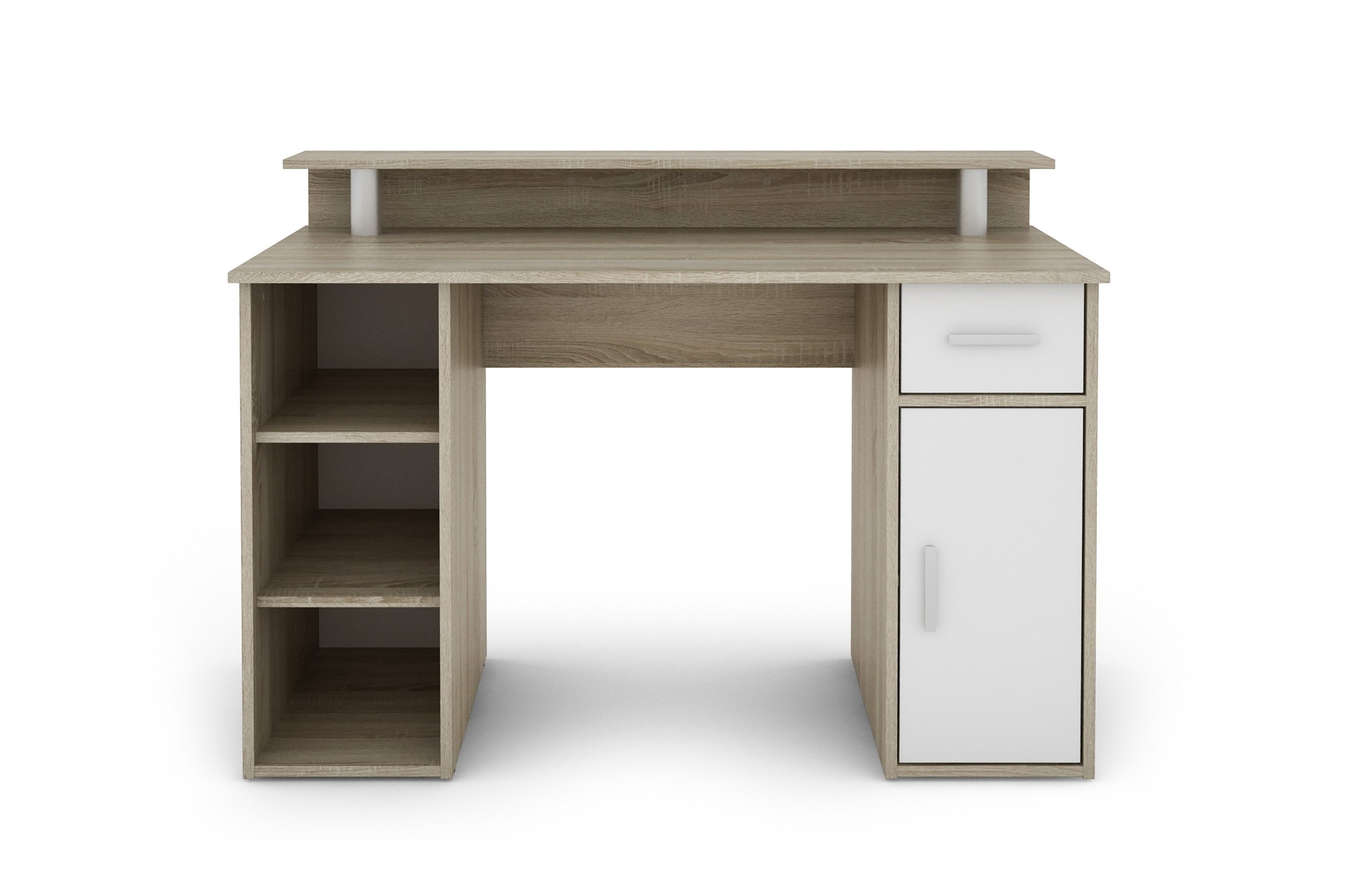 freiraum Schreibtisch DIEGO, in Eiche-Optik/Weiß 120 x 88 x 55 cm (BxHxT)