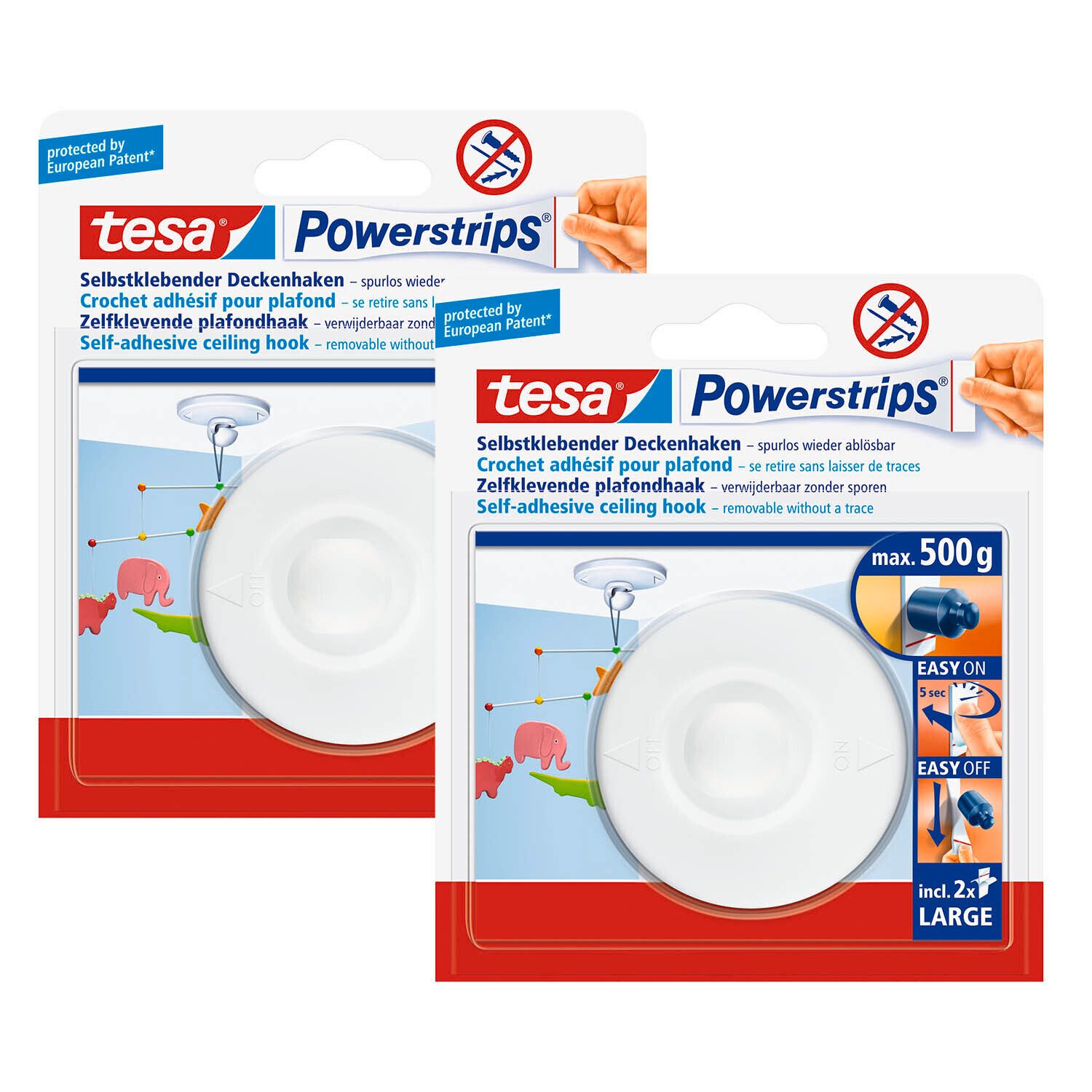 tesa Klebehaken Powerstrips Deckenhaken, Lampen, Dekoration, günstig online kaufen