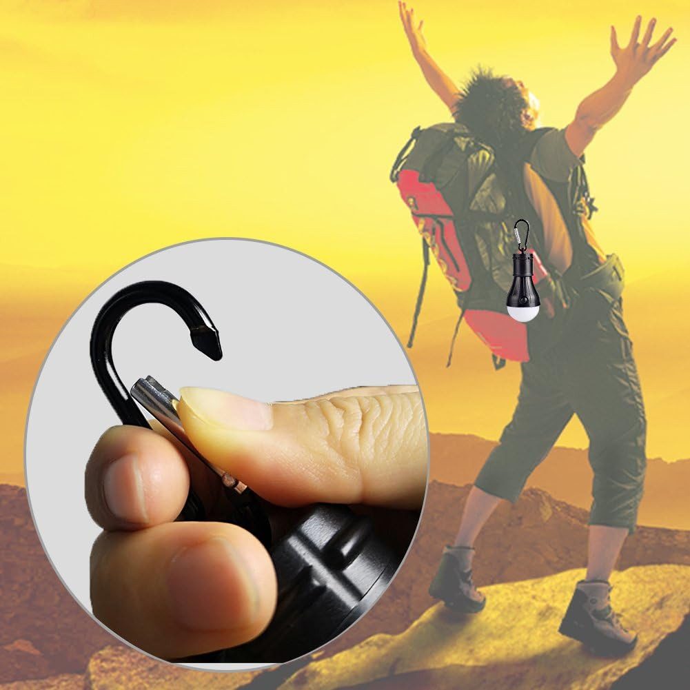 FELIXLEO LED Laterne Campinglampe mit Karabiner 4 Stuecke LED Zeltlampe Wasserdicht