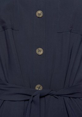 LASCANA Hemdblusenkleid (mit Bindegürtel) und aufgesetzten Taschen