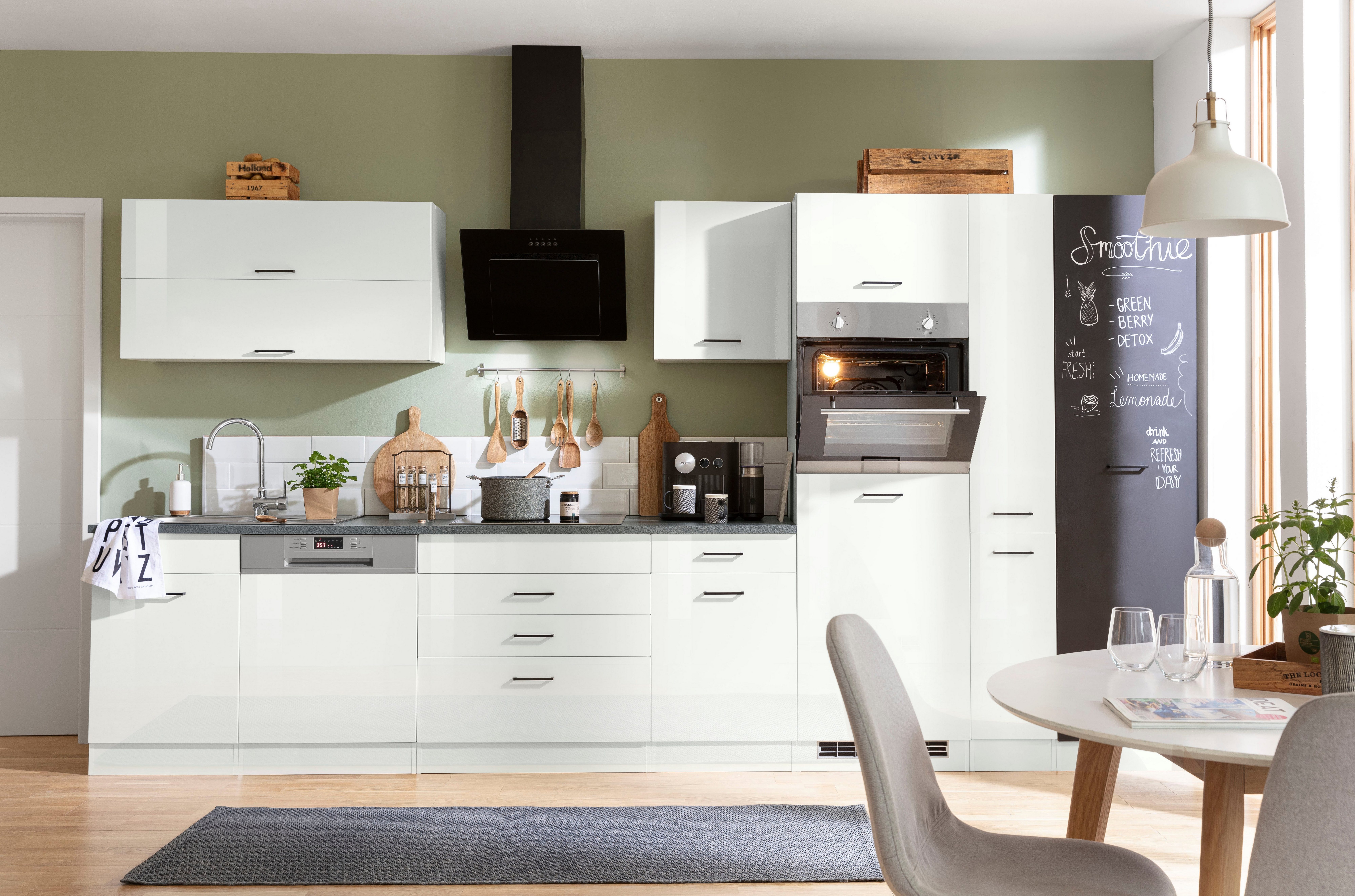 KOCHSTATION Кухниzeile KS-Trier, mit E-Geräten, Breite 380 cm