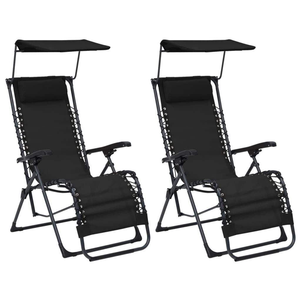 furnicato Gartenliege Klappbare Liegestühle 2 Stk. günstig online kaufen