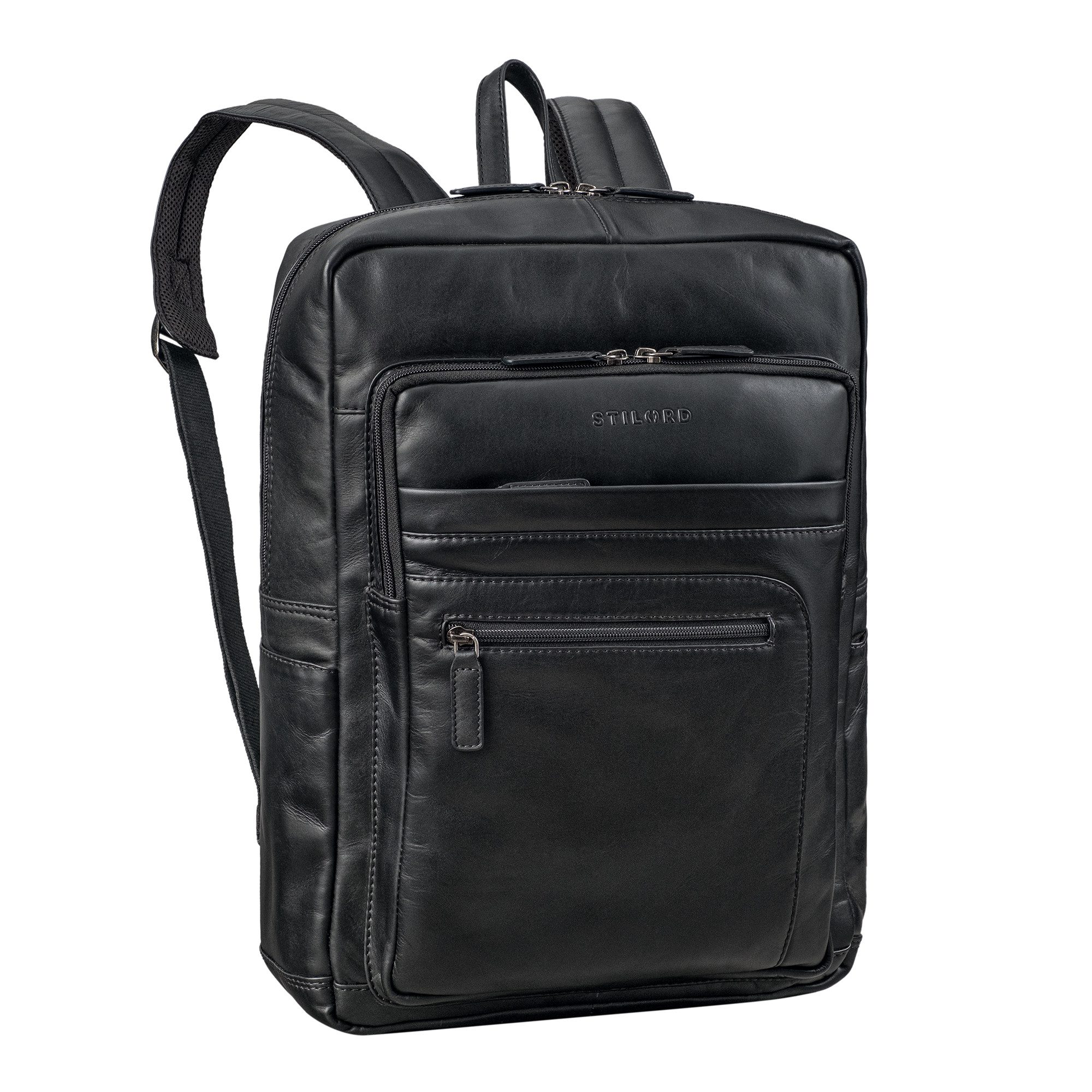 Notebook-Rucksack "Gilbert" Großer Leder Rucksack Herren & Damen Laptop 15 - 16 Zoll