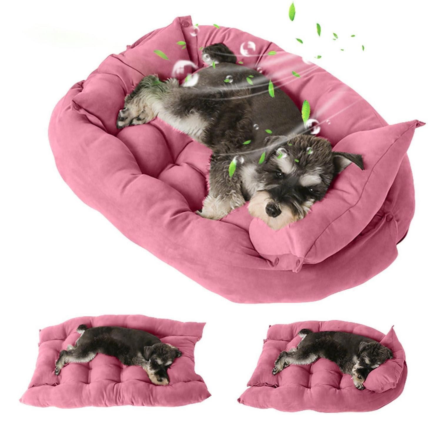 LuxusKollektion Tierkissen Hundekissen Rosa 2 M Multifunktional