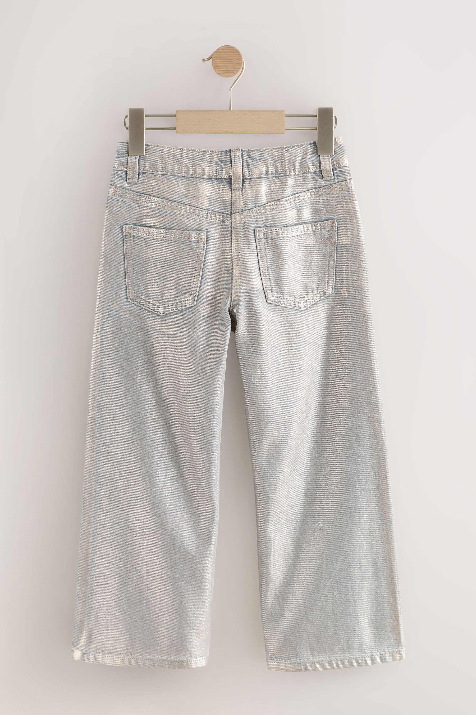 Next Palazzohose Beschichtete Jeans mit weitem Beinschnitt (1-tlg)