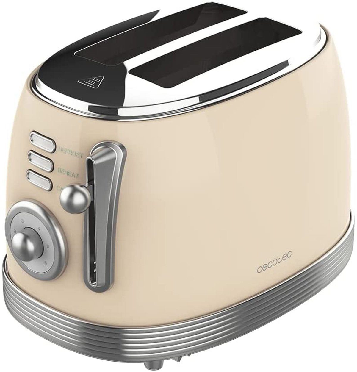 Cecotec Toaster 03212 Retro Design Beige, 850 W