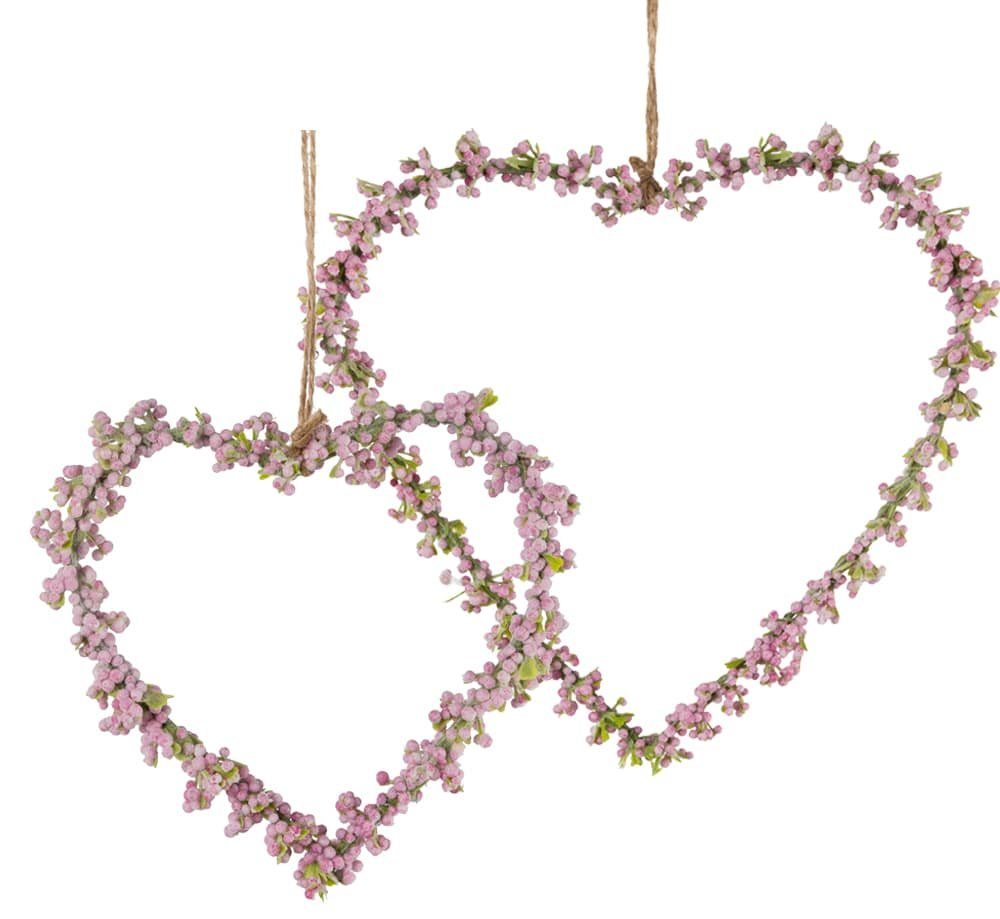 matches21 HOME & HOBBY Dekokranz Blumenherz Schleierkraut Herz Dekokranz ro günstig online kaufen
