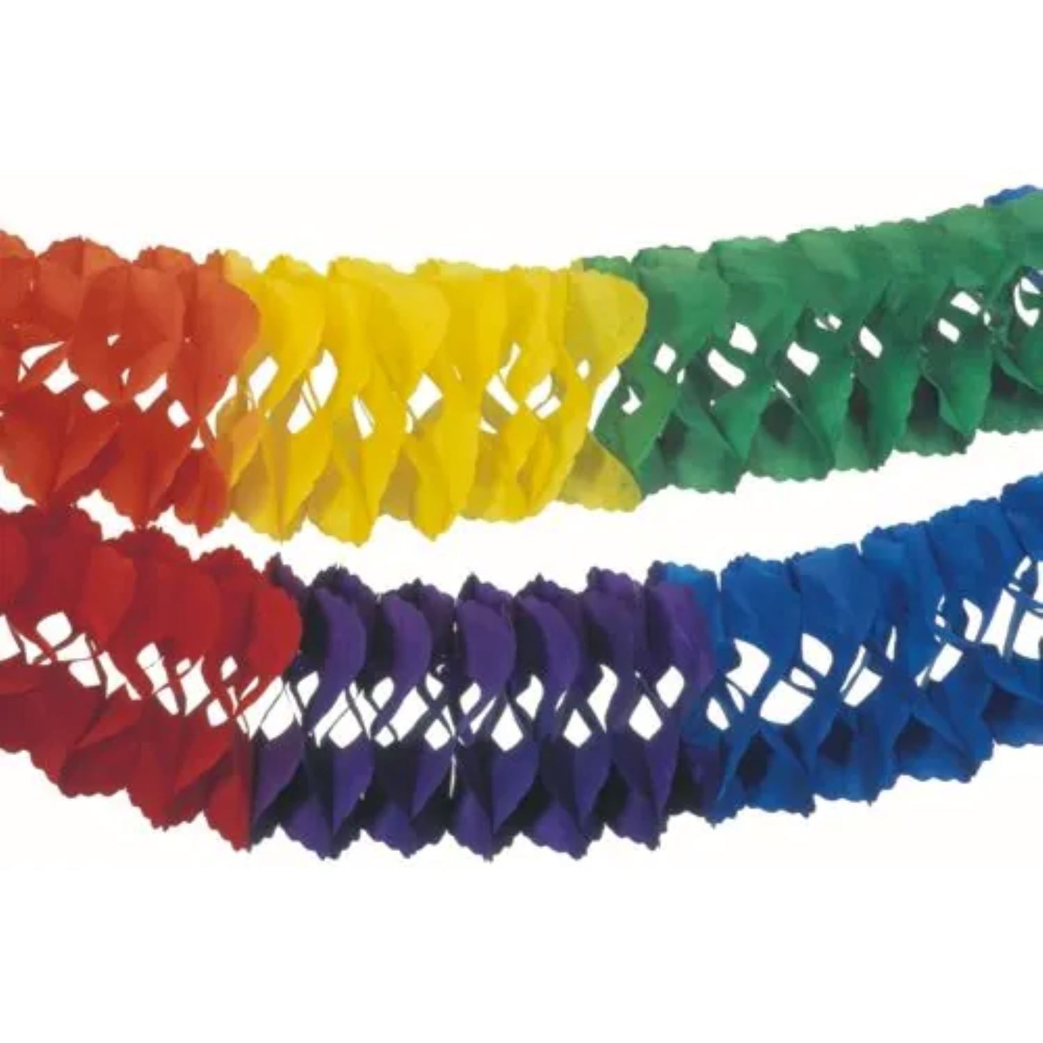 PAPSTAR GmbH Hängedekoration Papiergirlande 'Rainbow' Ø 25 cm · 10 m, Schwer e