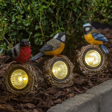 STAR TRADING LED Solarleuchte SOLAR, Gartenbeleuchtung "Birdy" Rotkehlchen LED