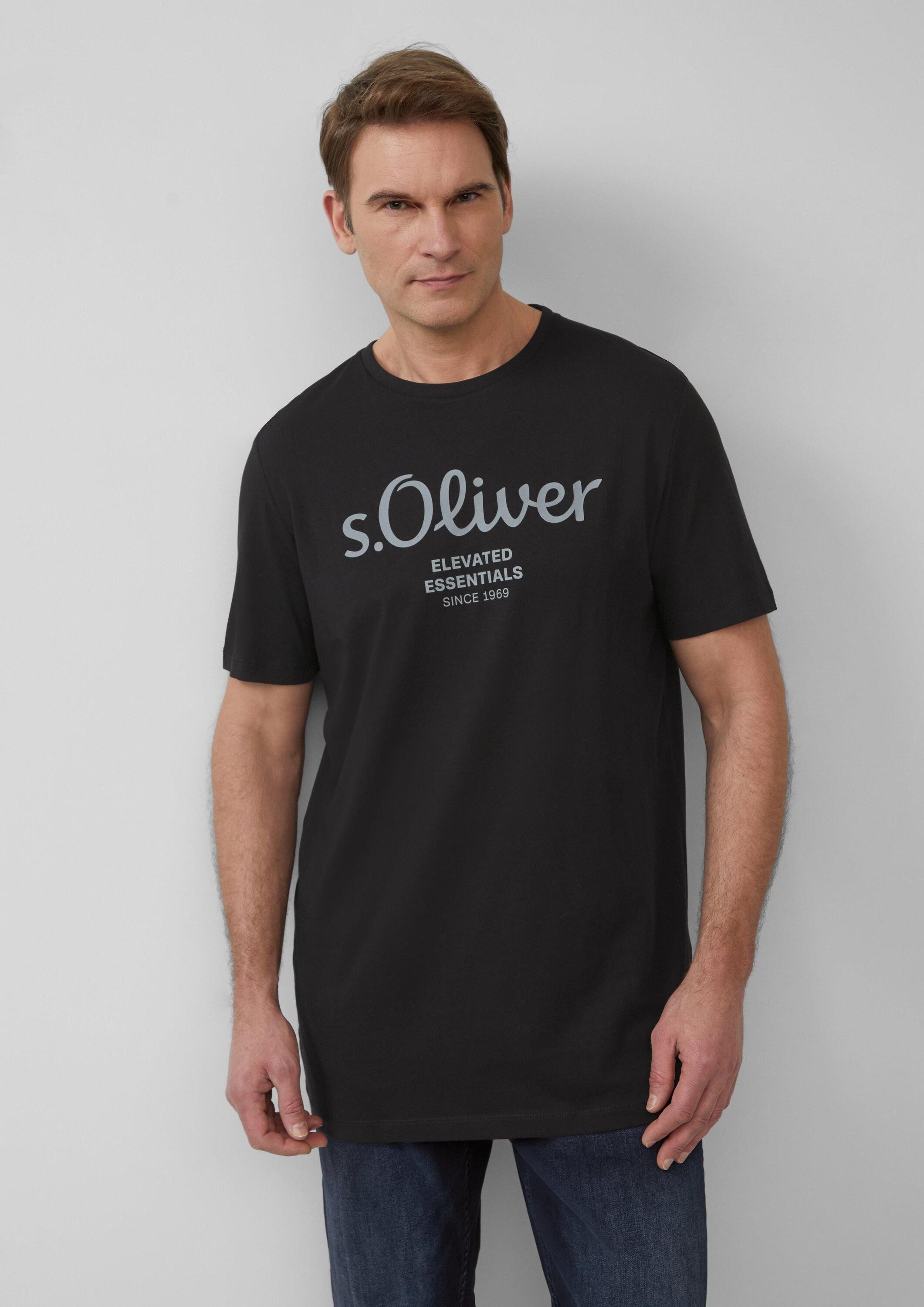 s.Oliver Kurzarmshirt T-Shirt T-Shirt mit Logo-Print