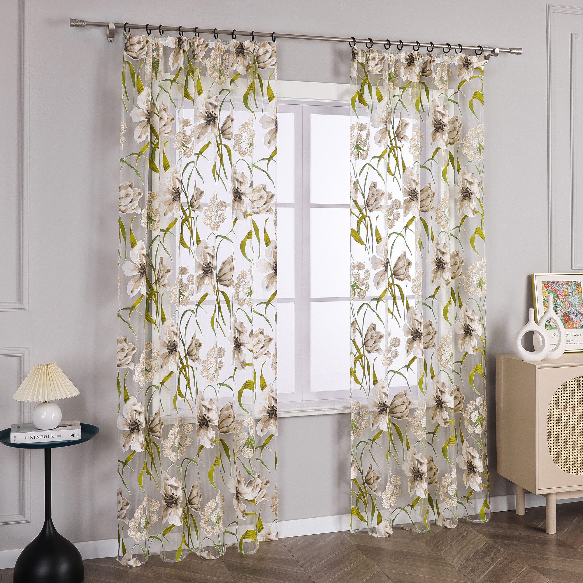 Joyswahl Gardine (1 St), Kräuselband, transparent, Ausbrenner Gardinenschal günstig online kaufen