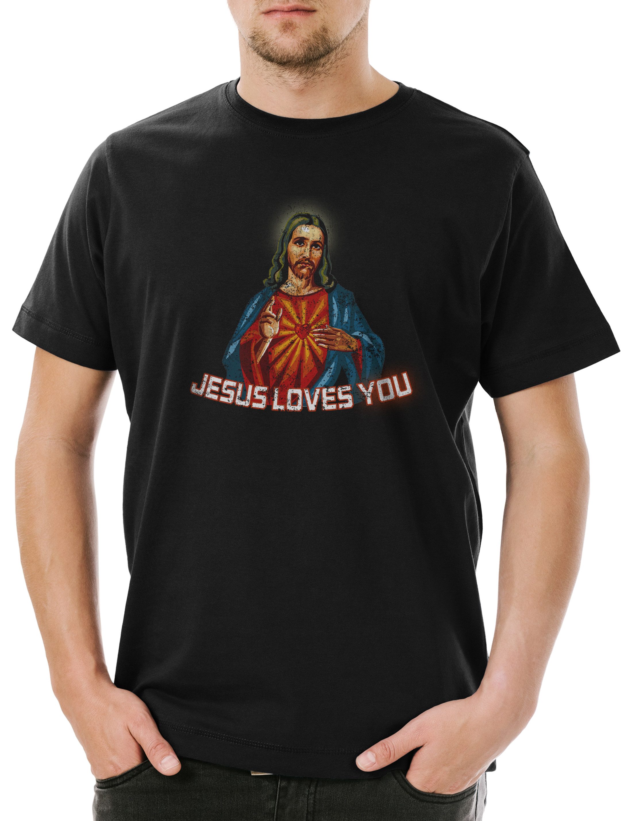 Urban Backwoods Print-Shirt Jesus Loves You günstig online kaufen