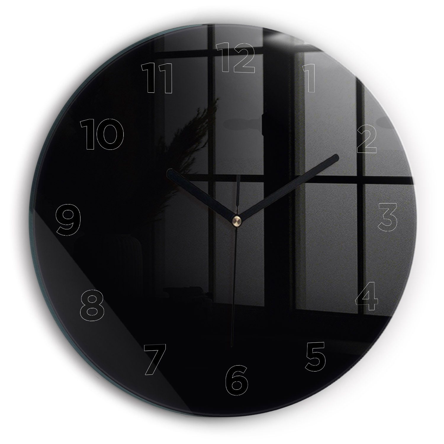 Tulup Wanduhr Glasrunde Uhr Moderne Glaswanduhr günstig online kaufen
