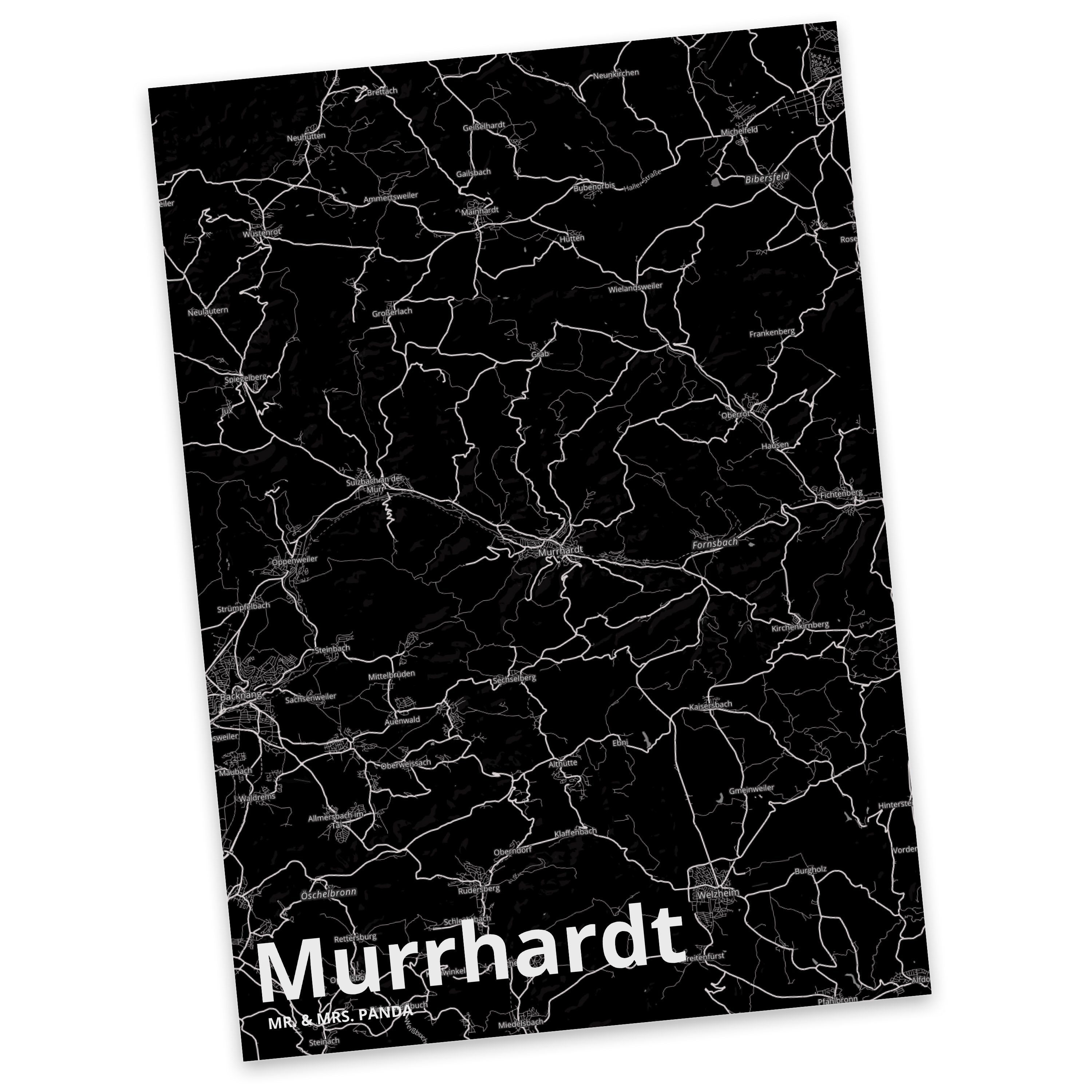 Mr. & Mrs. Panda Postkarte Murrhardt - Geschenk, Einladungskarte, Ansichtskarte, Ort, Einladung