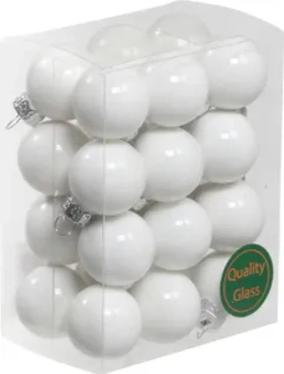 Othmar Decorations Weihnachtsbaumkugel Christbaum-Kugel, glänzend, Ø 2,5 cm, weiß, 24-teilig (1 Set) (1 St)