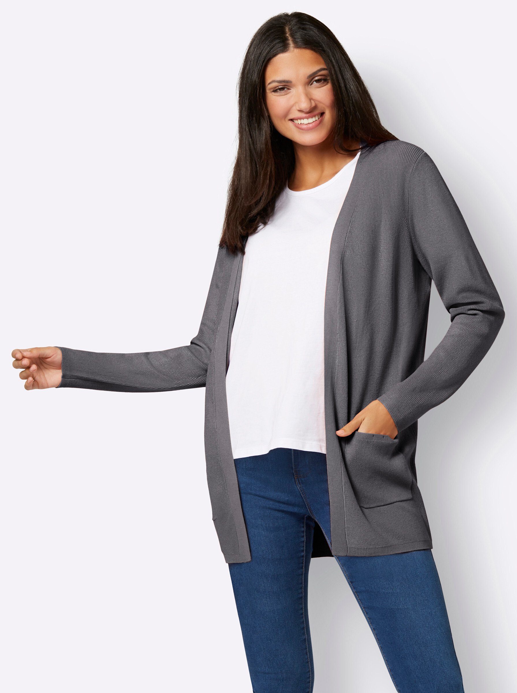 Sieh an! Strickjacke Longstrickjacke günstig online kaufen