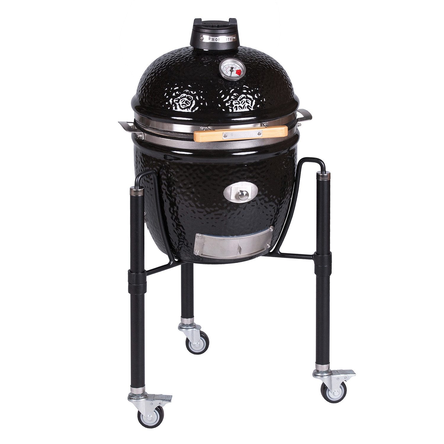 MONOLITH Keramikgrill MONOLITH JUNIOR Keramikgrill PRO-Serie 2.0 Schwarz mit Gestell