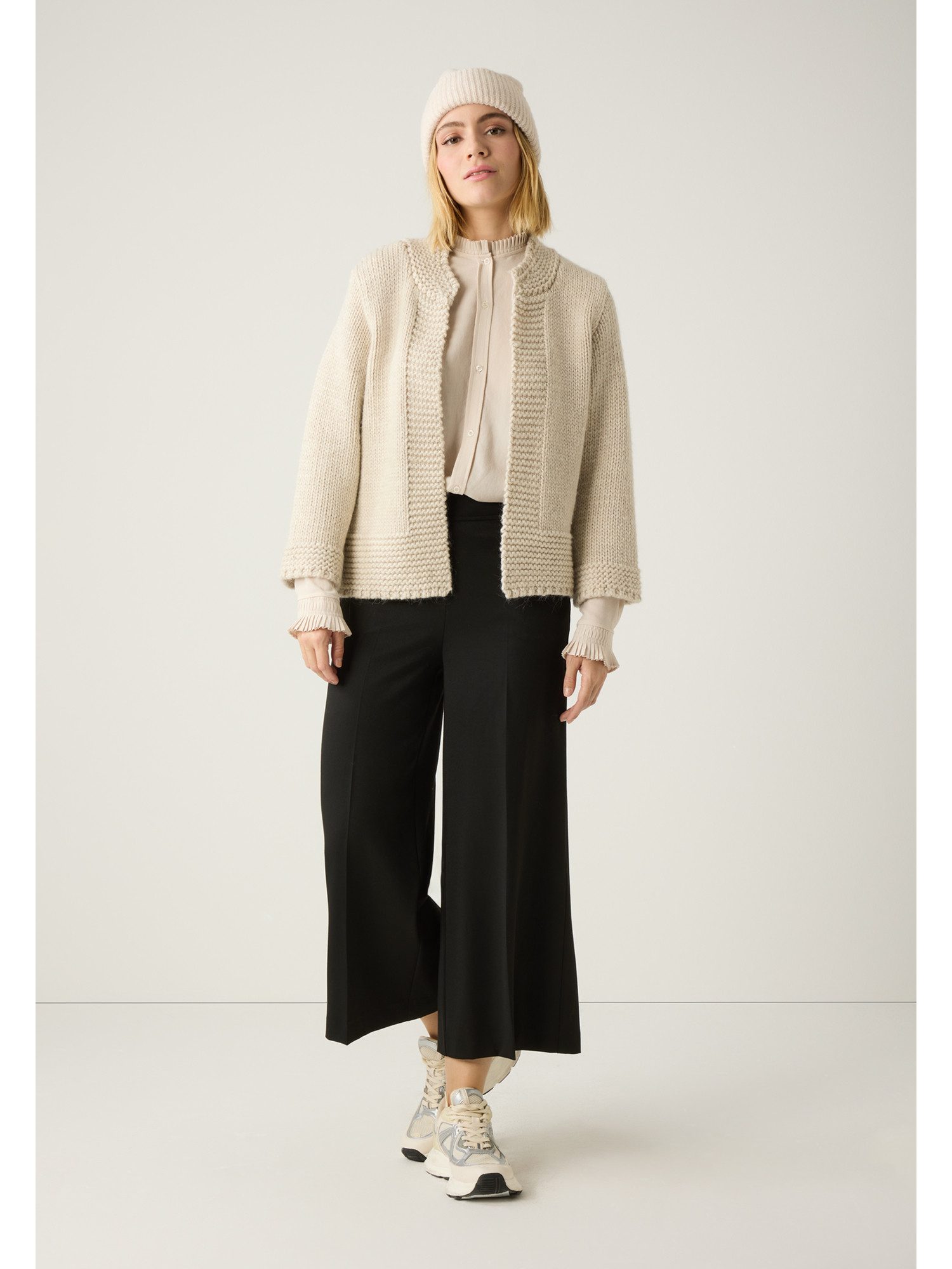 MORE&MORE Strickjacke 3/4-Arm-Cardigan mit Wollanteil günstig online kaufen