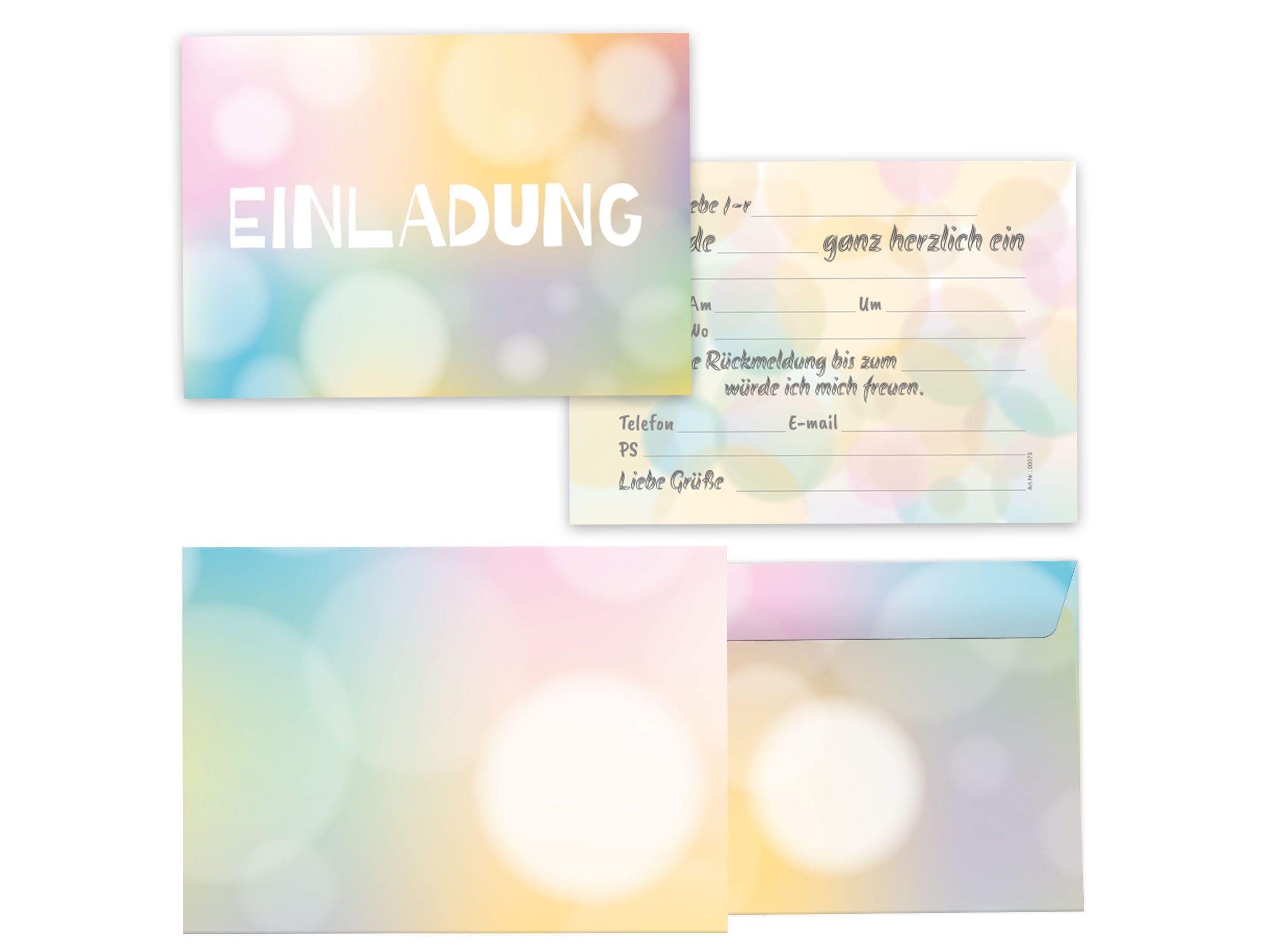 LIMONIA Einladungskarten zum Geburtstag Einladungen mit Umschlägen Karten Pastell Erwachsene, Einladungskarten mit Umschlägen zum Geburtstag Pastell