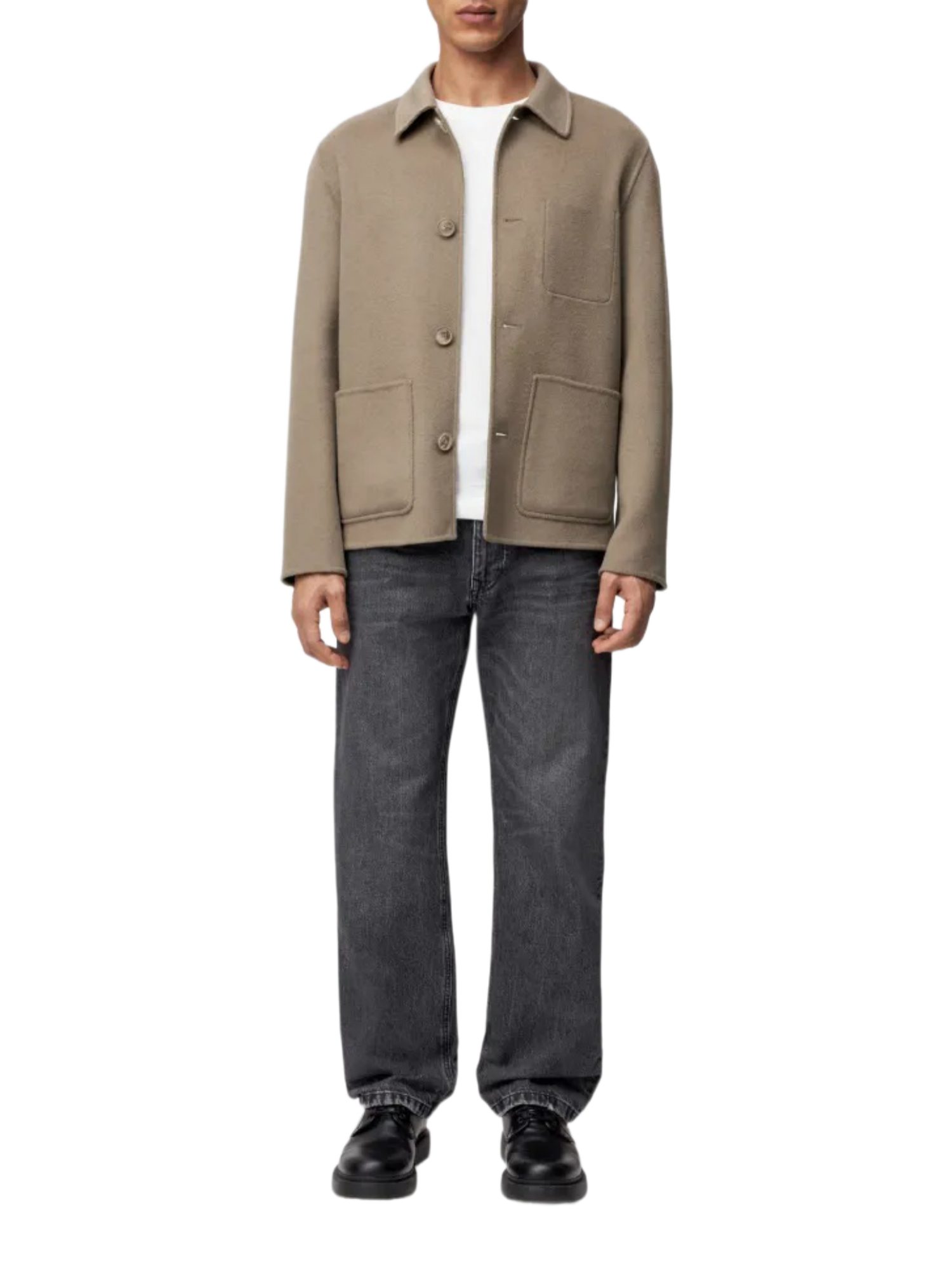 Drykorn Outdoorjacke natur,Indoor,Wolle,Unifarben,Umlegekragen,Lang,Regular Fit