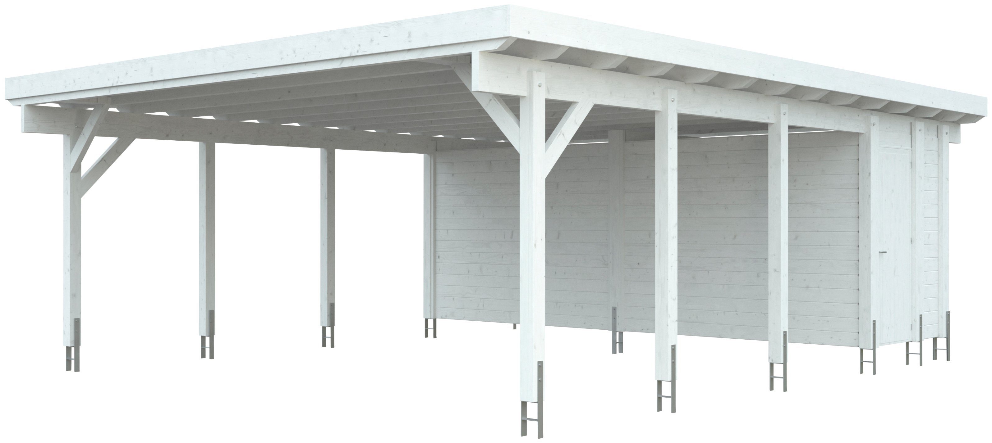Kiehn-Holz Carport-Geräteraum, BxT: 585x174 cm, nur für Carport KH 330/331, versch. Farben