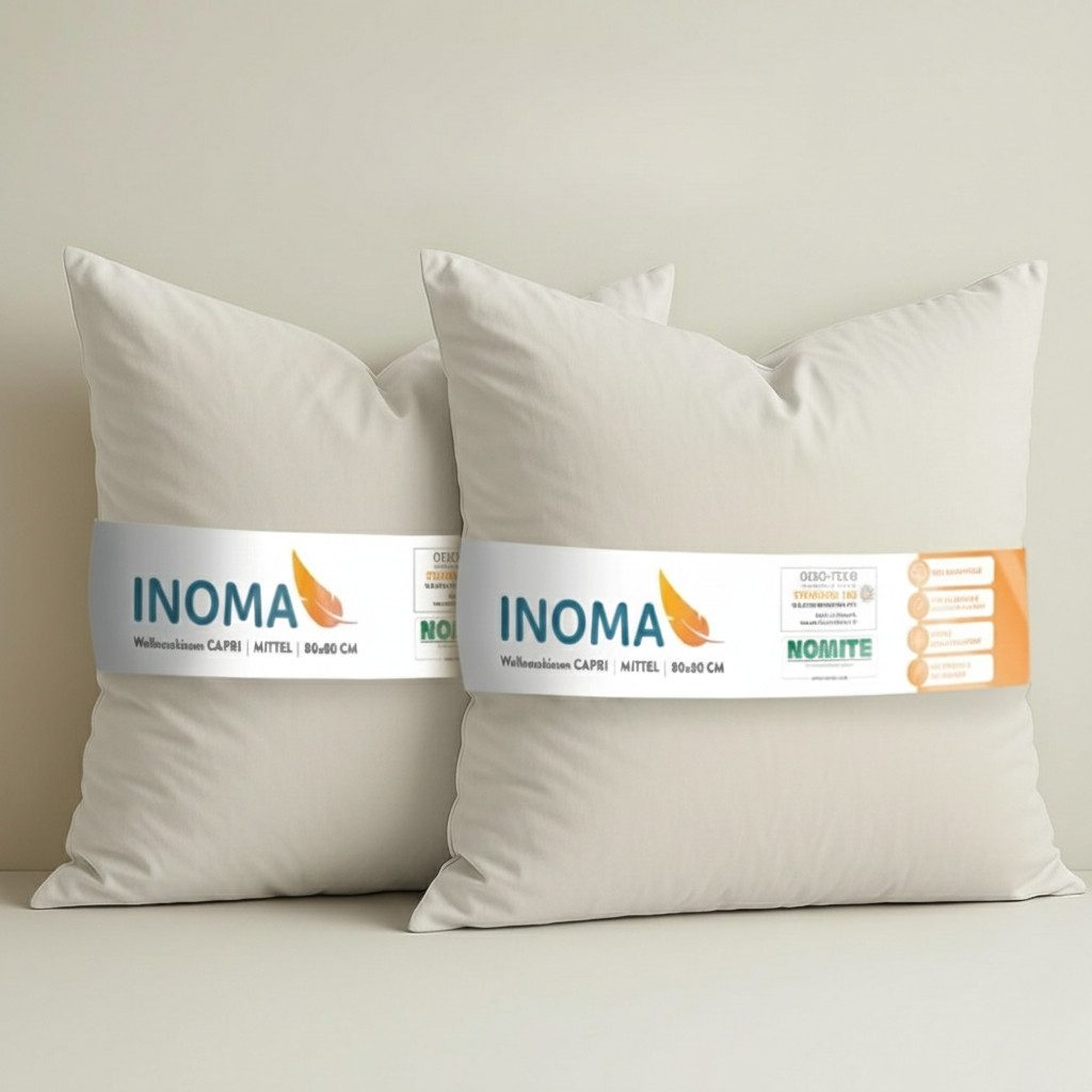 INOMA Federkopfkissen INOMA Wellness-Kissen CAPRI – 80x80 cm - Made in Germ günstig online kaufen