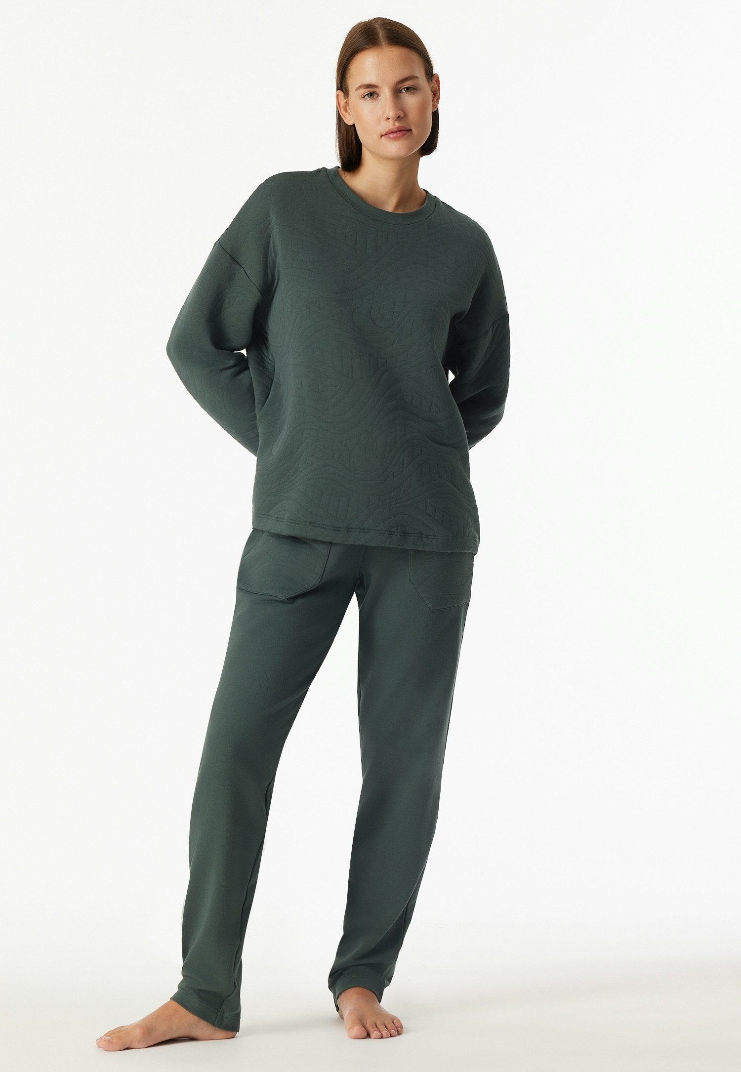 Schiesser Pyjamaoberteil Sweatshirt