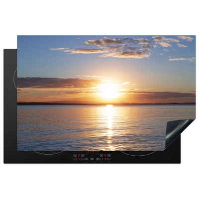 MuchoWow Herdblende-/Abdeckplatte Meer - Sonne - Farben, Vinyl, (1 tlg), 80x52 cm, Induktionskochfeld Schutz für die küche, Ceranfeldabdeckung