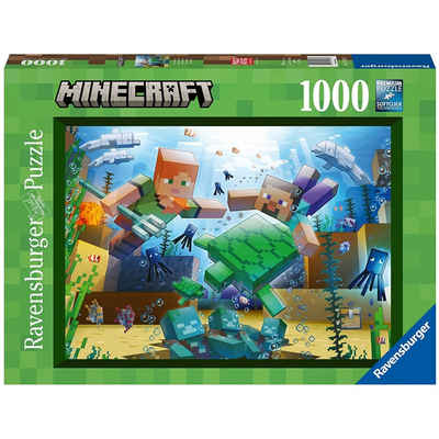 Ravensburger Spiel, Puzzle - Minecraft Mosaic (1000 Teile) - deutsch
