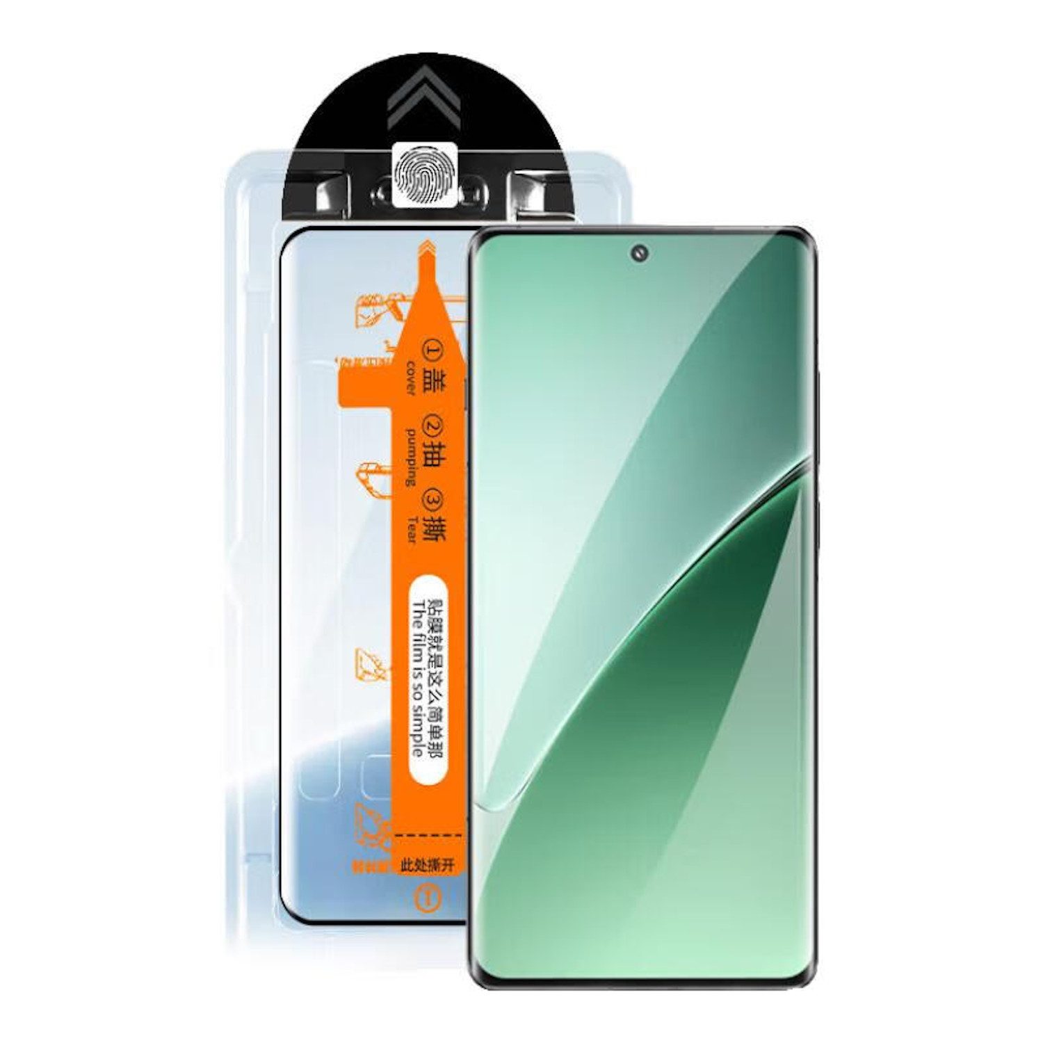 Wigento Handyhülle Für Xiaomi 15 Ultra Easy Install 3D Premium 0,3mm 9H Schutz Hart Glas, Selbstmontage Ausrichtungsgehäuse