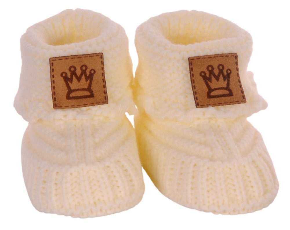 La Bortini Füßlinge Baby Strickschuhe Socken Stricksocken Erstlingssocken Babyschuhe weich, für Neugeborene Babys