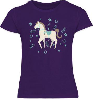 Shirtracer T-Shirt Süßes Pony Tiermotiv Animal Print