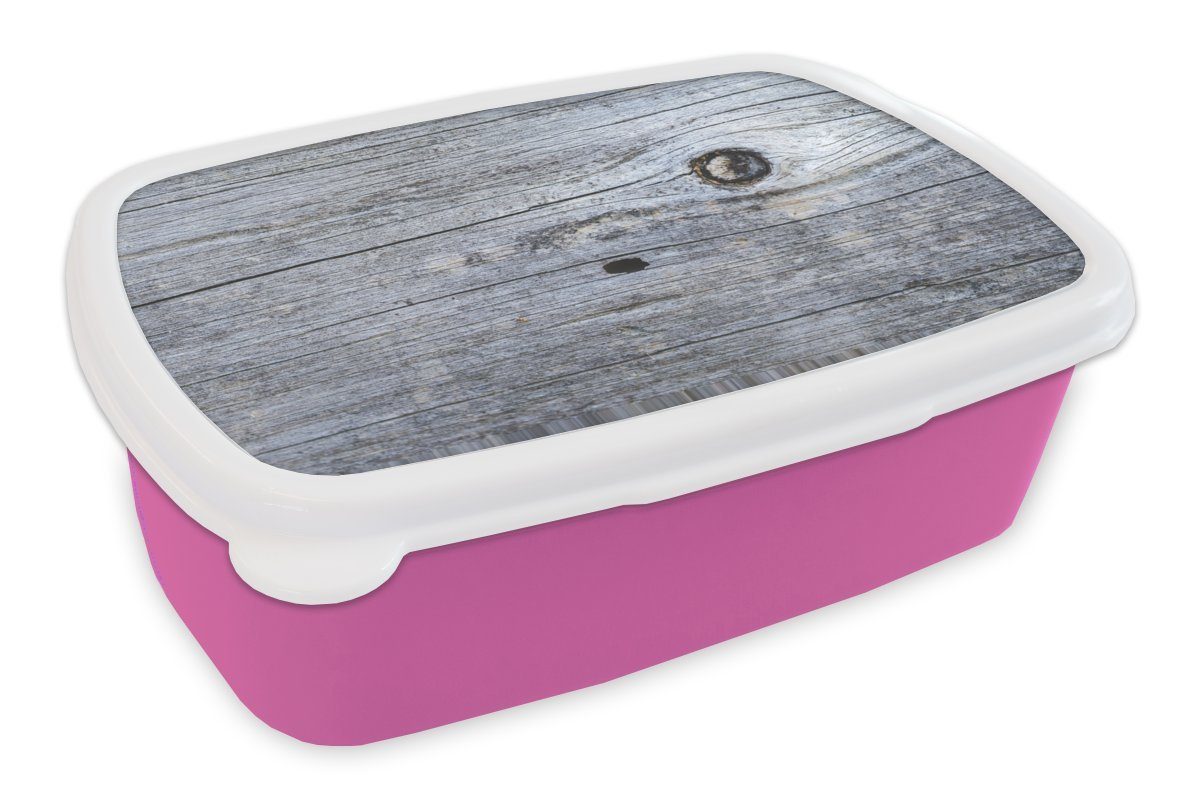 Kunststoff Erwachsene, Kunststoff, rosa Snackbox, Schwarz-Weiß, in Brotbox Brettes Brotdose Lunchbox für Mädchen, (2-tlg), Struktur Kinder, MuchoWow eines