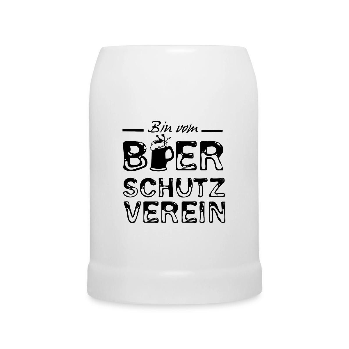 Spreadshirt Tasse Bierschutzverein Sauf Humor Bierkrug, Keramik