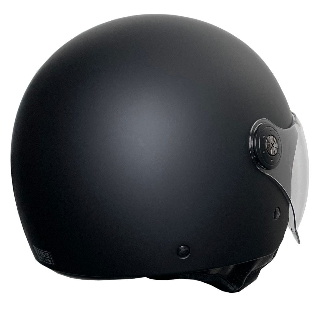 RALLOX Helmets Motorradhelm Jethelm 229 matt schwarz Größe M – Bild 4 von 5