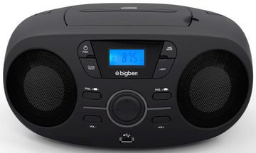 BigBen tragbarer CD Player CD61 schwarz USB MP3 FM Radio AUX-IN AU363166 CD-Player