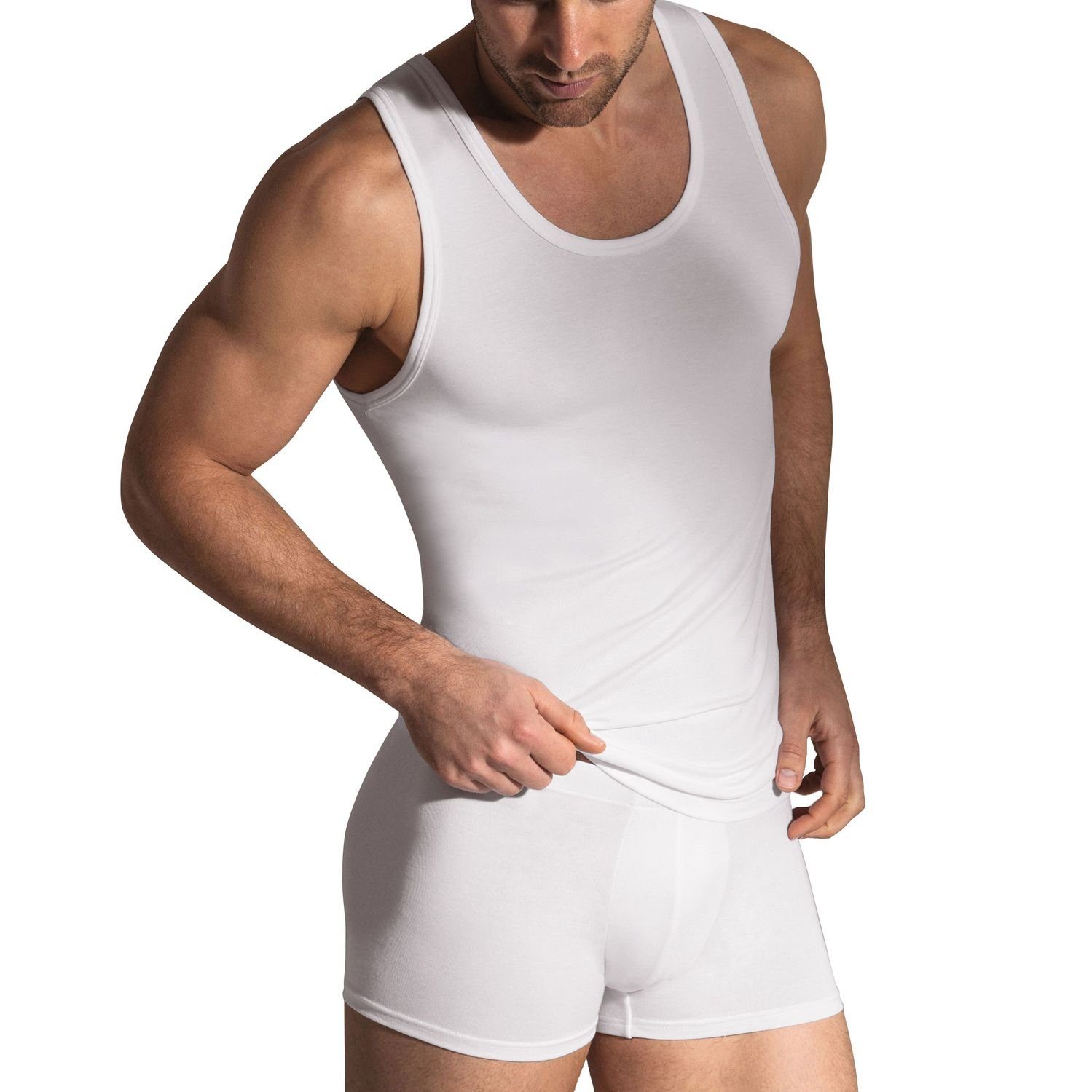 Cito Unterhemd (Mehrpack, 3-St., 3 Stück) in Modal-Qualität, extrabreite Träger, im 3er Pack Weiß