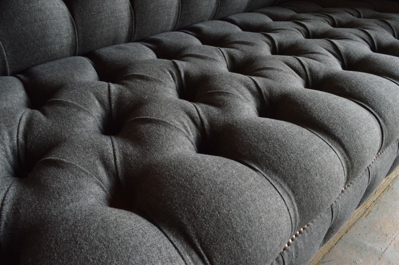 Leder Couch Garnitur Polster Design Sofa Luxus Sitz Chesterfield Chesterfield-Sofa, JVmoebel
